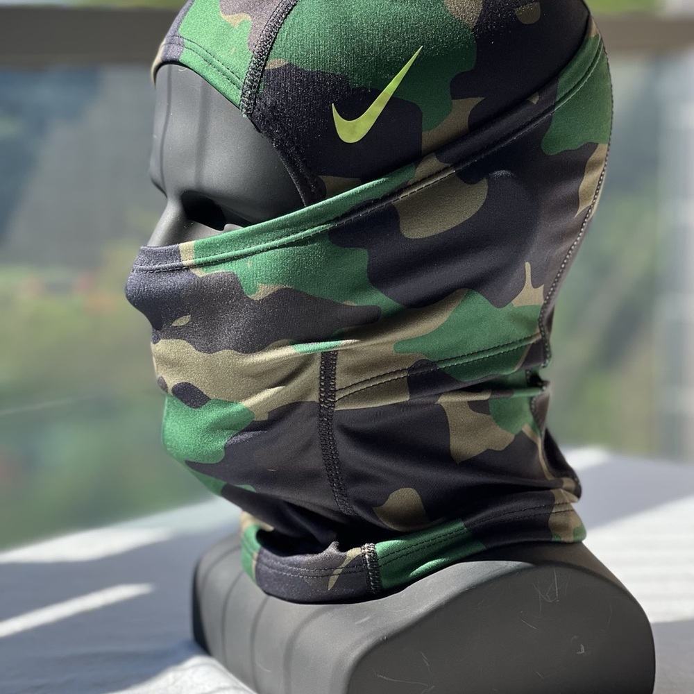 Nike Camouflage Face Mask - Green and Black